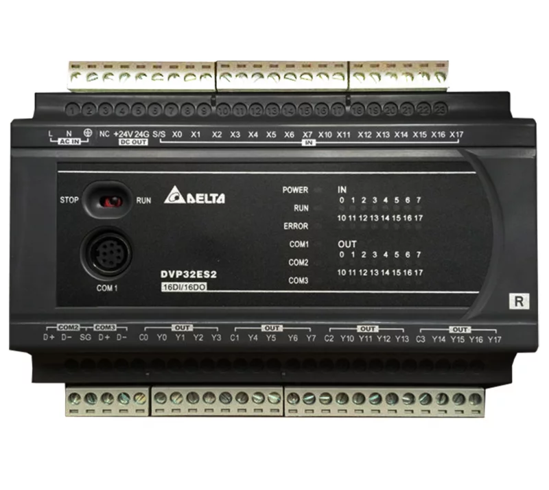DVP30EX200T 30 PointЃC8DI/6DOЃiTransistor), 3AI/1AO, 100~240 AC Power , 3 COM: 1 RS232 & 2 RS485