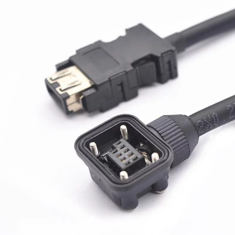 Кабель 2м, высокой гибкости, кабель в сторону вала двигателя, IP65 MR-J3ENCBL2M-A1-H